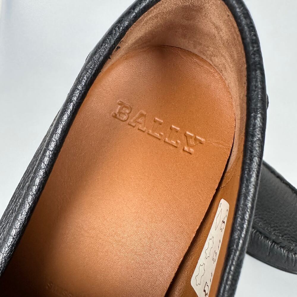 NIB Bally Crokett Men's Black Leather Loafers Size 7 - Picture 12 of 15